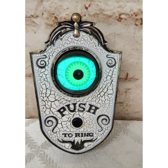 Halloween Doorbell Eyeball Gemmy Animated Prop - Picture 2 of 8